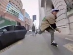 Rollerblader Gets Shunted
