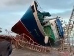 Ship Falls In The Dry Dock
