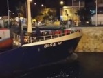 Ship Hits The Sea Wall Hard
