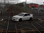 Shit For Brains Crosses In Front Of A Speeding Train
