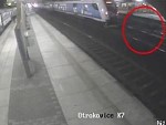 Shit For Brains Somehow Survives A Speeding Train
