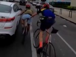 Silly Cyclist Learns A Hard Lesson

