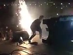 Singer Falls Through The Stage During A Show
