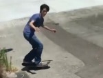 Skater Takes A Lil Tumble

