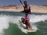 Skurfing Dad Has Some Killer Reflexes
