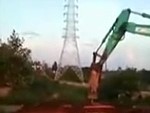Stupid Operator Demolishing A Bridge
