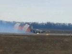 SU-25 Makes An Emergency Landing
