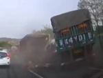 Sudden And Violent Truck Crash
