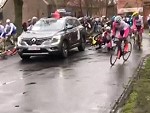 Support Car Suddenly Brakes Causing Bike Carnage
