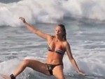 Surfer Babe Pops A Titty Out
