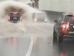SUV Driver Has Water On The Brain
