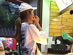 Tells The Stupid Ice Cream Guy What She Thinks Of His Lame Tricks
