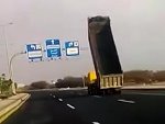Truck Driver Takes Out A Huge Sign With The Bucket
