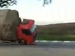 Truck Spectacularly Loses It
