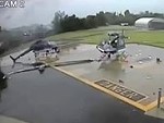 Two Police Helicopters Are Instantly Destroyed
