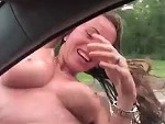 Uncensored Video Of That Dumb Russian Woman Hanging Naked Out The Car

