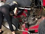 Very Sexy Blonde Who Knows How To Change A Tyre
