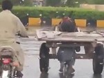 When Its Raining An Your Donkey Doesn't Have Undercover Seating
