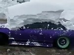 When Your Drift Car Is Snowed In
