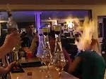 Woman Gets Fucking Flambéed Waiting For Her Drink
